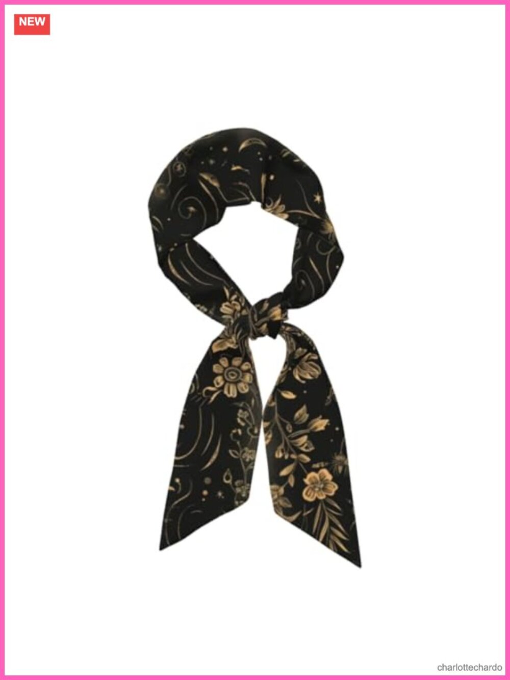 Silky Satin Head Hair Neck Scarf Lightweight Polyester Double-Sided Print 46.9in